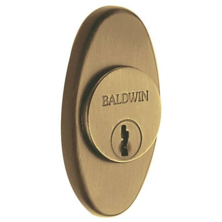Baldwin Oval Satin Brass with Brown Cylinders Satin Brass with Brown 6754.060