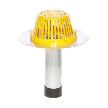 Portals Plus Aluminum Reroof Drain, Aluminum Dome, Mechanical Seal, Fits 5" ID Pipe 68005