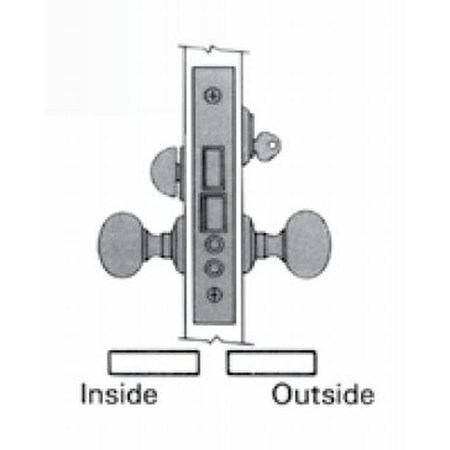 Baldwin 6802.R Right Hand Entrance Mortise Lock - Lever x Lever with 2" Backset, Venetian Bronze
