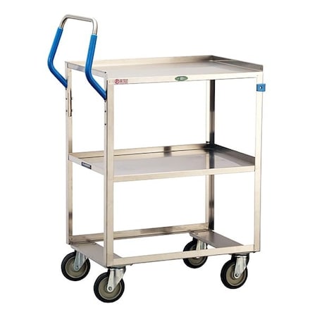 Lakeside Stainless Ergo-One Series 2 Shelf Cart; 500 lb Capacity, 15-1/2"x24" 6800
