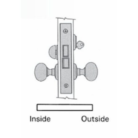 Baldwin Entry Handlesets Vintage Brass 6812.033.R