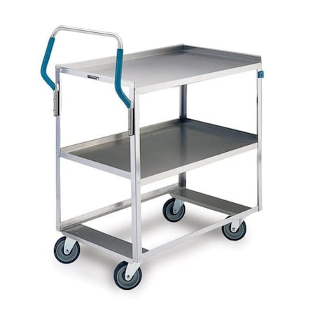 Lakeside Stainless Steel Ergo-One Series 2-Shelf Cart; 500 lb Capacity, 21"x35" 6820