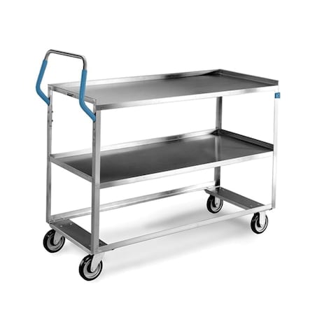 Lakeside Stainless Ergo-One Series 2 Shelf Cart; 500 lb Capacity, 21"x49" 6830