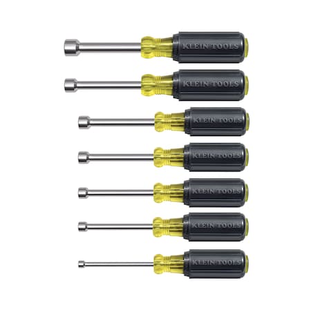Klein Tools Nut Driver Set, Magnetic Nut Drivers, 3-Inch Shaft, 7-Piece 631M