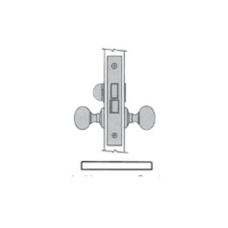 Baldwin Privacy Handlesets Unlacquered Brass 6845.031.LR