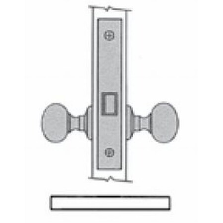 Baldwin Estate Passage Handlesets Satin Black 6857.190.R