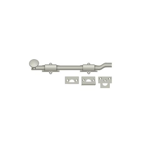 Deltana Surface Bolt With Off-Set, Heavy Duty Satin Nickel 10" FPG1015