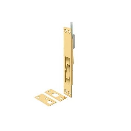 Deltana Extension Flush Bolt, Solid Brass Lifetime Brass 12" 12EFBCR003