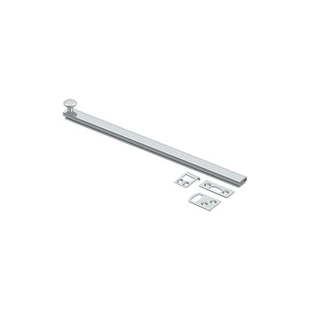Deltana Surface Bolt, Concealed Screw, Heavy Duty Bright Chrome 12" 12SBCS26
