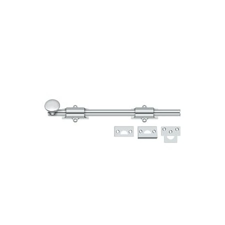 Deltana Surface Bolt, Heavy Duty Bright Chrome 12" 12SB26