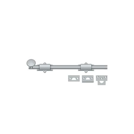 Deltana Surface Bolt, Heavy Duty Satin Chrome 12" 12SB26D