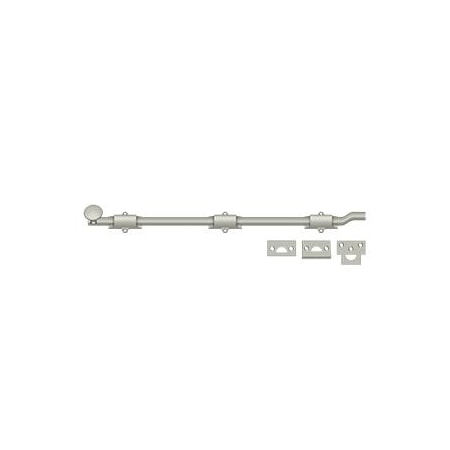 Deltana Surface Bolt With Off-Set, Heavy Duty Satin Nickel 18" FPG1815