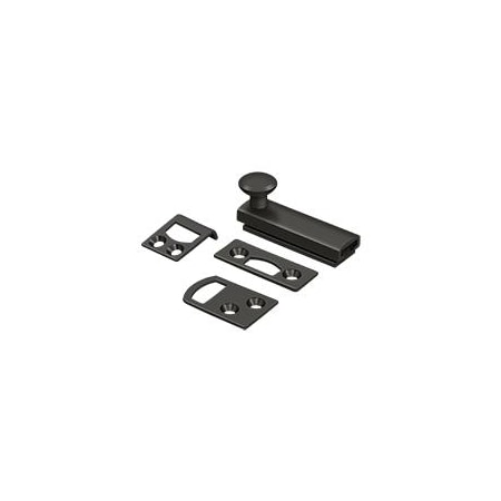 Deltana Surface Bolt, Concealed Screw, Heavy Duty Oil Rubbed Bronze 2" 2SBCS10B