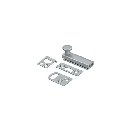 Deltana Surface Bolt, Concealed Screw, Heavy Duty Satin Chrome 2" 2SBCS26D