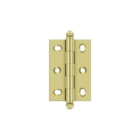 Deltana Bright Brass Door and Butt Hinge CHA2517U3