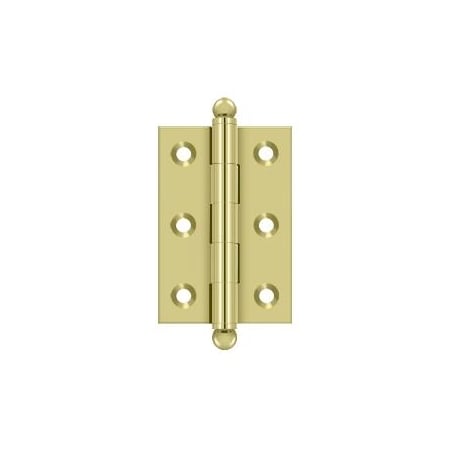 Deltana Bright Brass Door and Butt Hinge CH2517U3