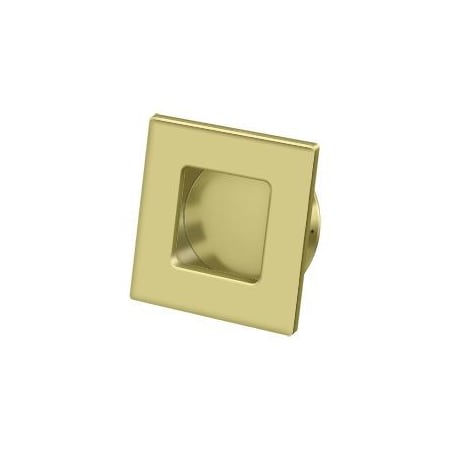 Deltana Square Heavy Duty Flush Pull Bright Brass 2-3/4" FPS234U3
