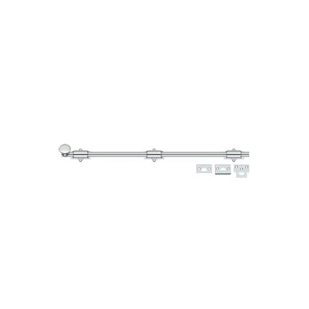 Deltana Surface Bolt, Heavy Duty Bright Chrome 24" 24SB26
