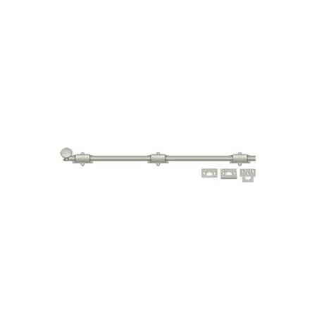 Deltana Surface Bolt, Heavy Duty Satin Nickel 24" 24SB15