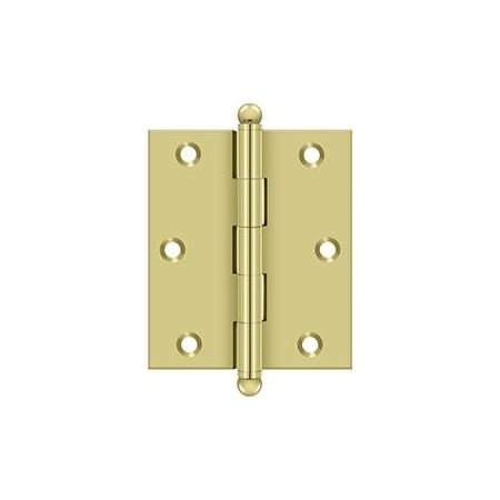 Deltana Bright Brass Door and Butt Hinge CH3025U3