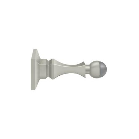 Deltana Baseboard Door Bumper, Solid Brass Satin Nickel 3.5" BDH35U15