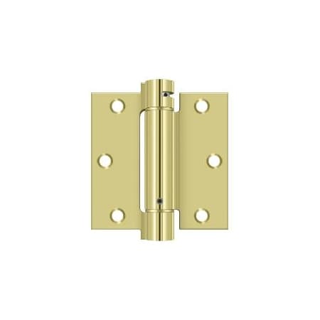 Deltana Bright Brass Spring Hinge DSH35U3