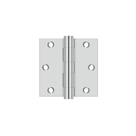 Deltana Bright Stainless Steel Door and Butt Hinge, Holes per Leaf: 3 SS35U32