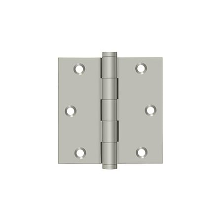 Deltana Satin Nickel Square Hinge, Holes per Leaf: 3 DSB3515