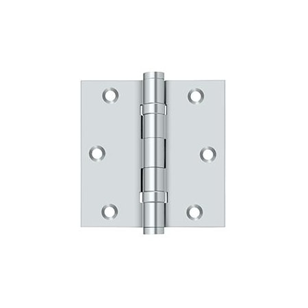 Deltana Bright Chrome Square Hinge, Holes per Leaf: 3 DSB35B26