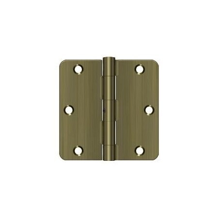 Deltana Satin Nickel Radius Hinge, Holes per Leaf: 3 S35R4N15