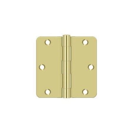 Deltana Bright Brass Door and Butt Hinge S35R4BK3