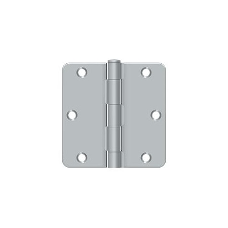 Deltana Satin Chrome Radius Hinge, Holes per Leaf: 3 S35R426D