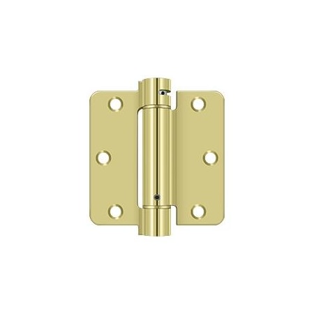 DELTANA Bright Brass Spring Hinge DSH35R43