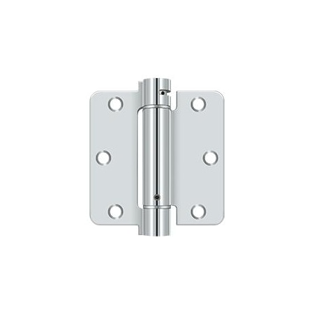 Deltana Bright Chrome Spring Hinge, Holes per Leaf: 3 DSH35R426