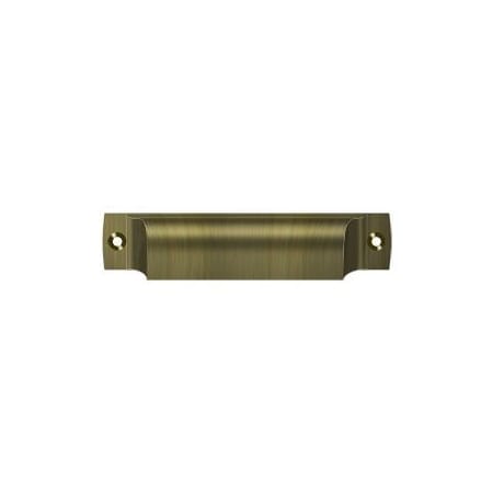 Deltana Rectangular Shell Pull Antique Brass 4" SHP40U5