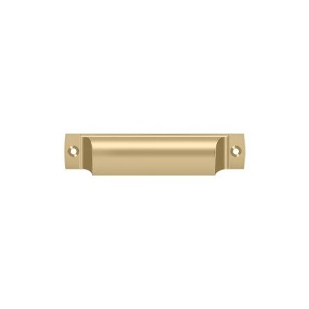 Deltana Rectangular Shell Pull Satin Brass 4" SHP40U4