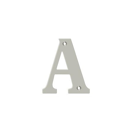 Deltana Residential Letter A Satin Nickel 4" RL4A-15