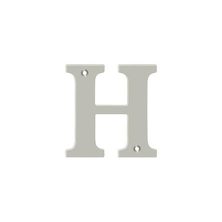 Deltana Residential Letter H Satin Nickel 4" RL4H-15