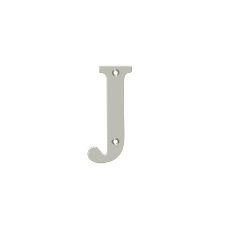 Deltana Residential Letter J Satin Nickel 4" RL4J-15