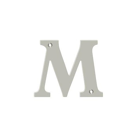 Deltana Residential Letter M Satin Nickel 4" RL4M-15