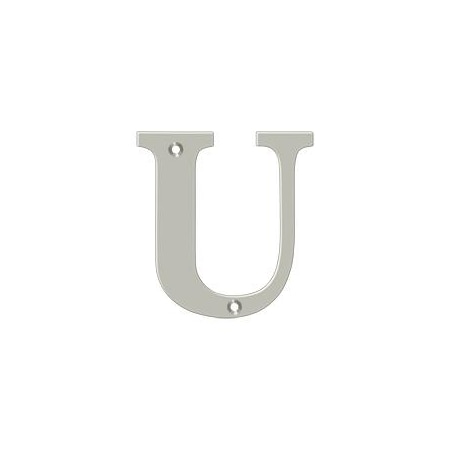 Deltana Residential Letter U Satin Nickel 4" RL4U-15