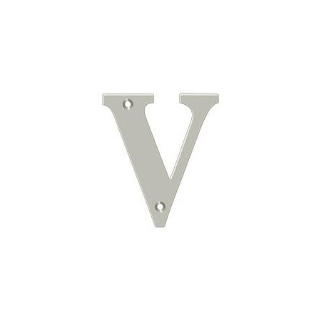 Deltana Residential Letter V Satin Nickel 4" RL4V-15
