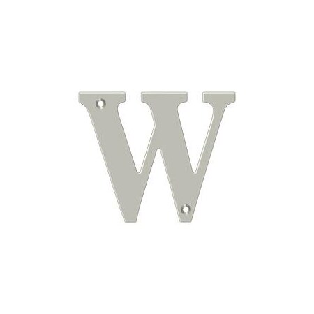Deltana Residential Letter W Satin Nickel 4" RL4W-15