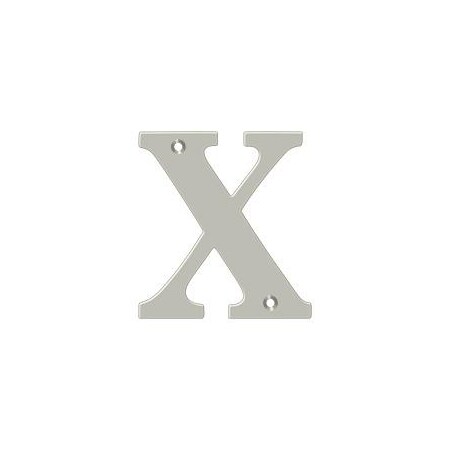 Deltana Residential Letter X Satin Nickel 4" RL4X-15