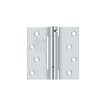 Deltana Bright Chrome Spring Hinge, Holes per Leaf: 4 DSH44U26
