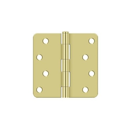 Deltana Bright Brass Door and Butt Hinge S44R43