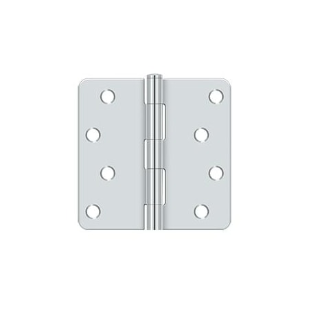 Deltana Bright Chrome Radius Hinge, Holes per Leaf: 4 S44R426