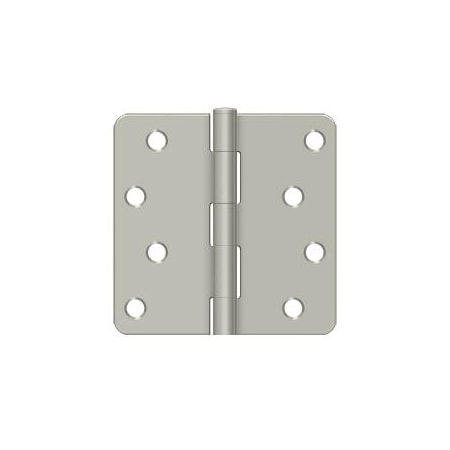 Deltana Satin Nickel Radius Hinge, Holes per Leaf: 4 S44R415