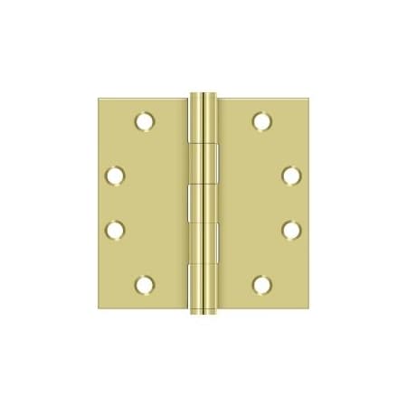 Deltana Bright Brass Door and Butt Hinge S45U3