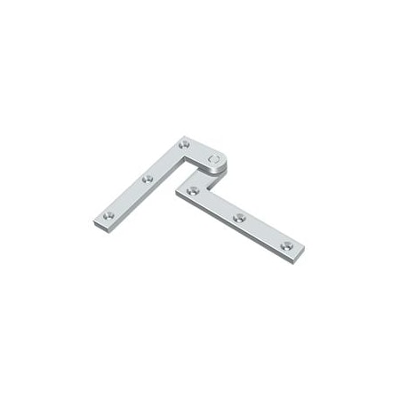 Deltana Bright Chrome Pivot Hinge, Holes per Leaf: 3 PH40U26